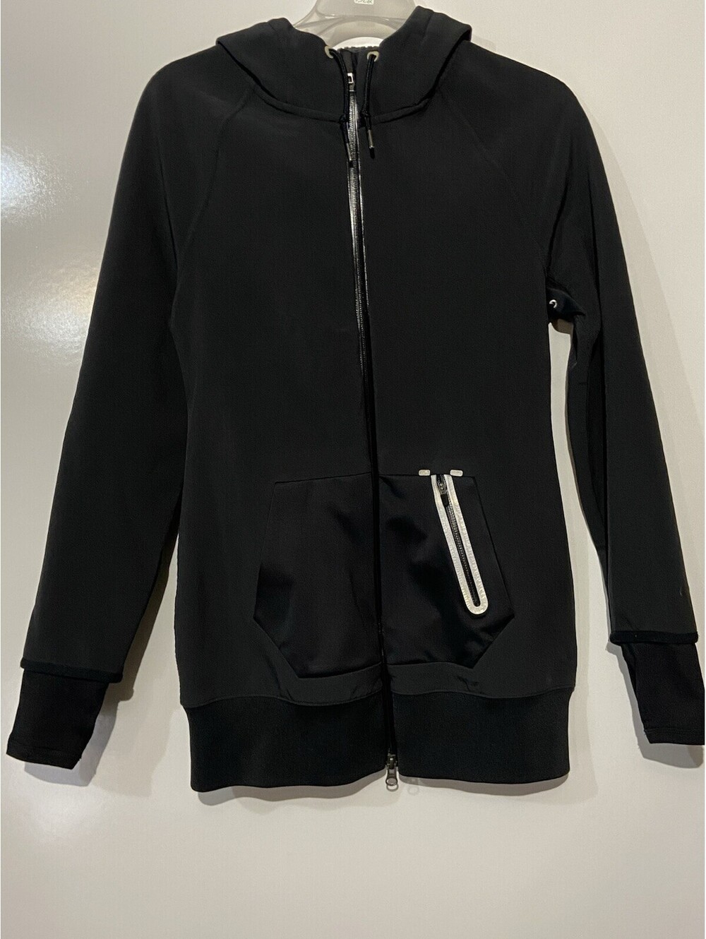 Womens NIKE Black Zip Up Hoodie Jacket Sz M